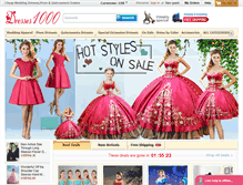 Tablet Screenshot of dresses1000.com
